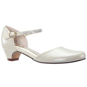 Nina Cera Low Embellished Pump Ankle-Strap Shoes Girls 2.5M